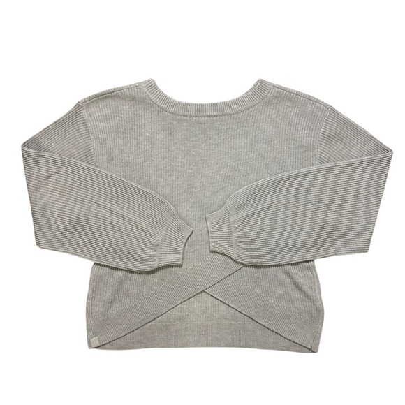 NWOT Lululemon Reversible Crossover Sweater - Heathered Light Grey SZ 6 - Picture 4 of 7